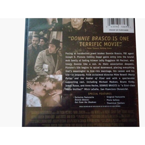 Donnie Brasco DVD 1997 Extended Cut Movie Al Pacino Johnny Depp - Picture 5 of 5